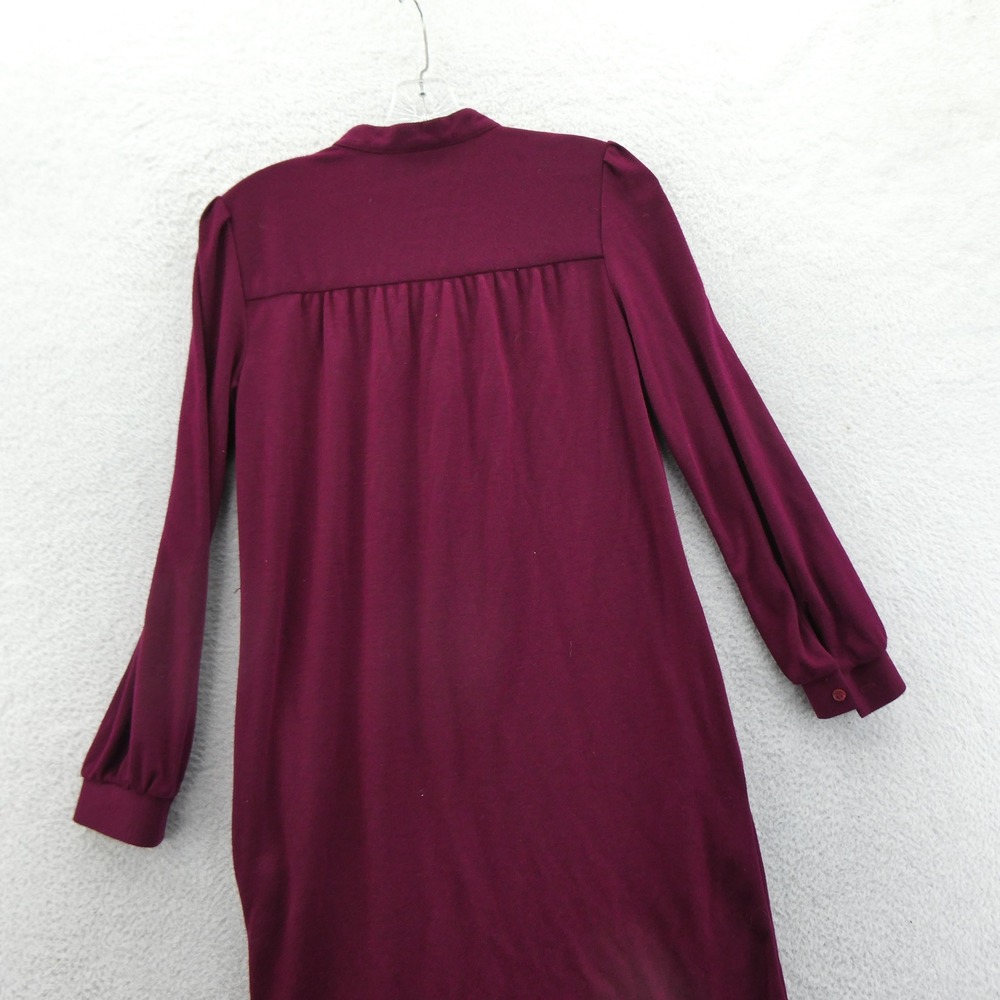Schrader Sport Dress Womens Size 2 Petite Burgundy Vintage Wool Blend Pockets‎ - Picture 10 of 10